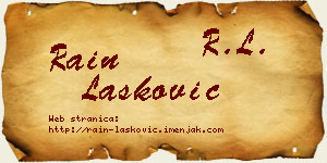 Rain Lasković vizit kartica